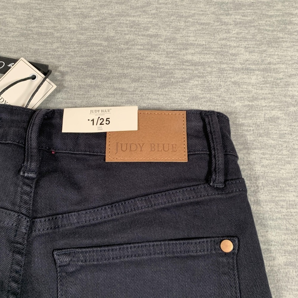 Judy Blue Vineyard Date Jeans Womens 1/25 Navy High Waist Wide Leg Crop Stretch - Picture 16 of 16